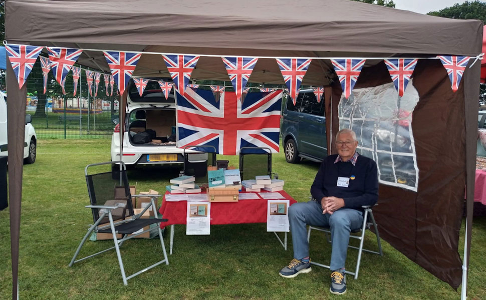 Paul Ludford selling books at local Fetes